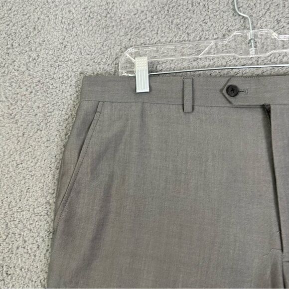 Madison Dress Pants Mens 36x31 Gray Flat Front Slacks - Picture 2 of 11